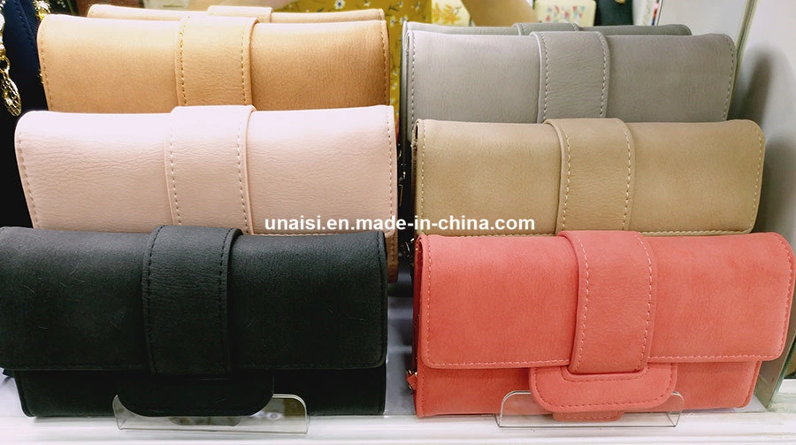 Wholesale Stock and Custom Leather Clutch Purse Long Ladies Wallet Purse