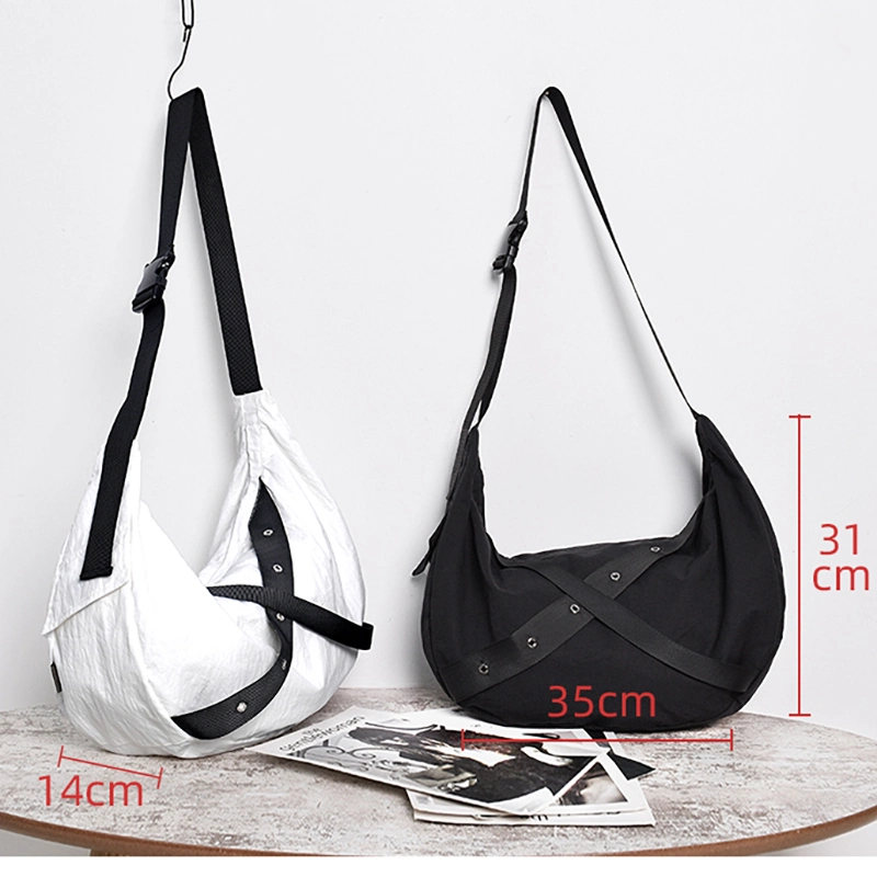 Nice Stylish Sling Shoulder Women Bags White&Black Lady Fabric Casual Large Strap Tote Hobo Bag