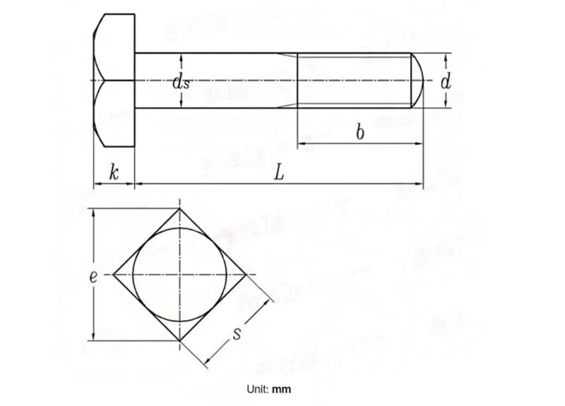 ANSI Square Head Bolt with Black All Size for Square Head Bolt