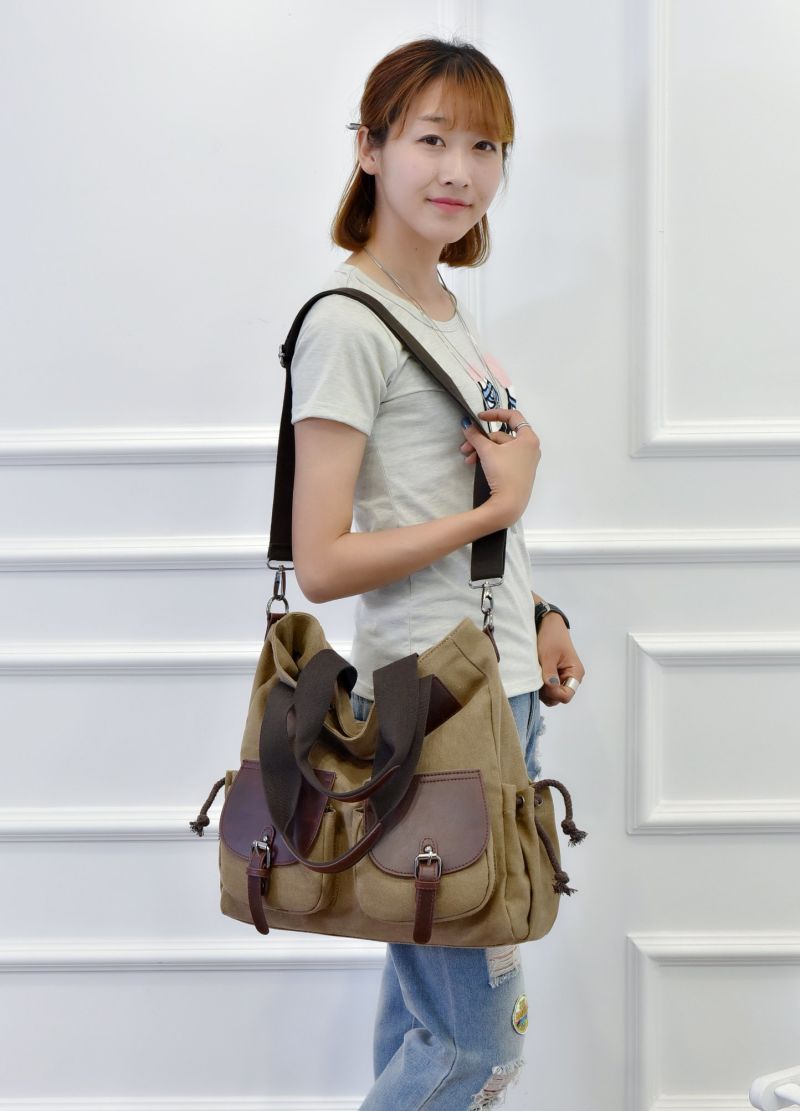 New Vintage Big Size Unisex Canvas Messenger Bags Shoulder Handbags