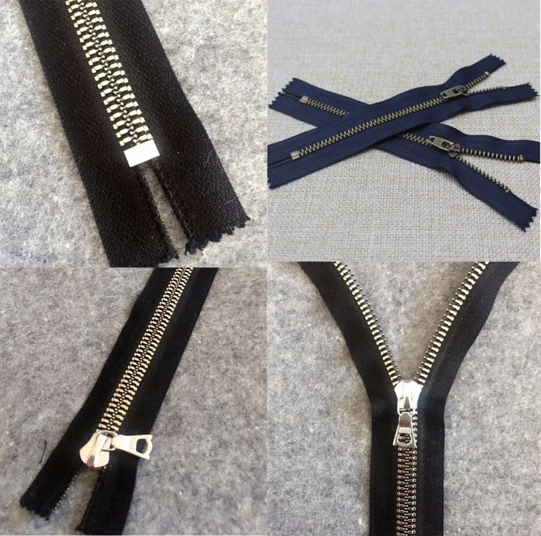 High Quality Closed-End Handbag Brass Zippers