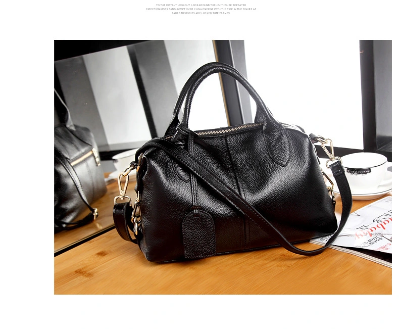 High Quality Genuine Cowhide Leather Woman Handbag Wholesale Factory OEM/ODM Custom Logo Ladies Handbag