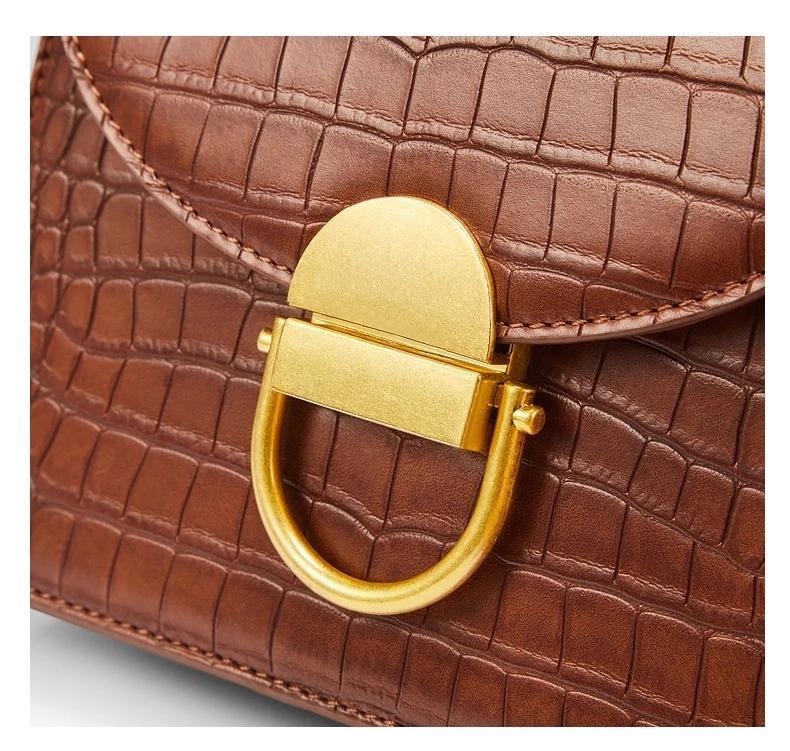 Fashion Croco PU Shoulder Bag Woman Bags Luxury Handbags