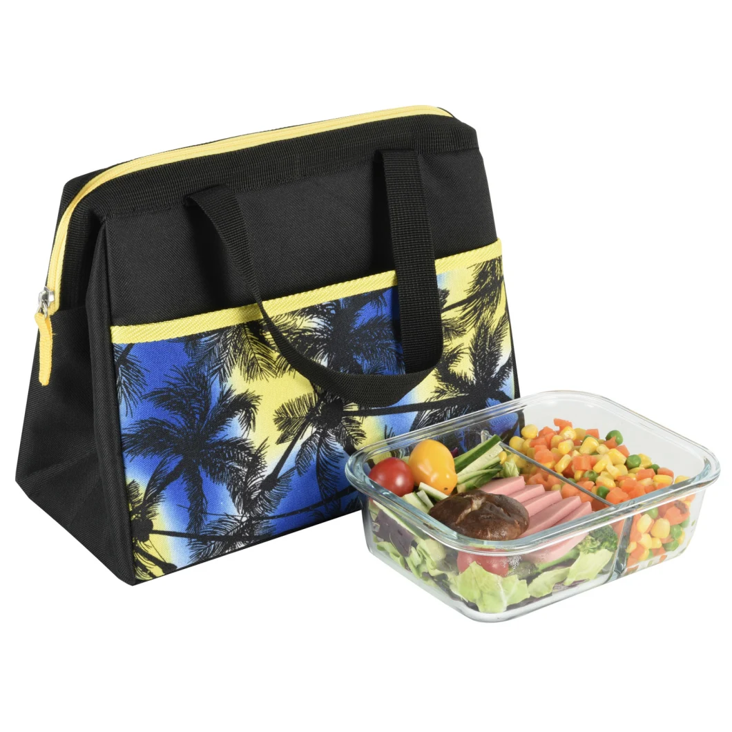 Ningbo Factory Lunch Bags with Wire-Steel for Women 900dpolyester