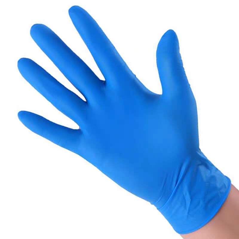 Wholesale Supplier White Blue Work Nitril Safety Gloves Price