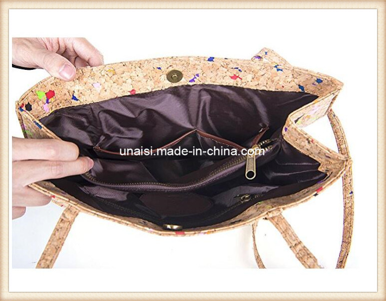 Colorful Cork Satchel Corssbody Hand Bag for Ladies
