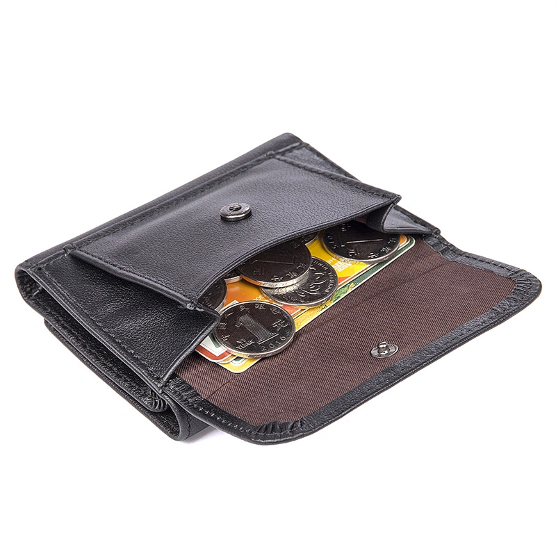 Hot Selling Black Wallet PU Leather RFID Purse for Men