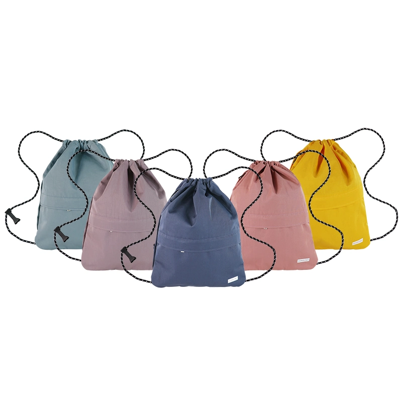 Cute Ecofriendly Colour Horse Polyester Drawstring Bags with Logo