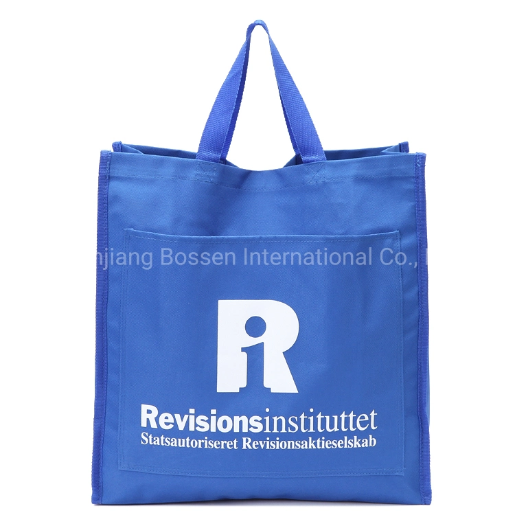 OEM Customized White Logo Printed Black Cotton Canvas Drawstring Shopper Tote Bag