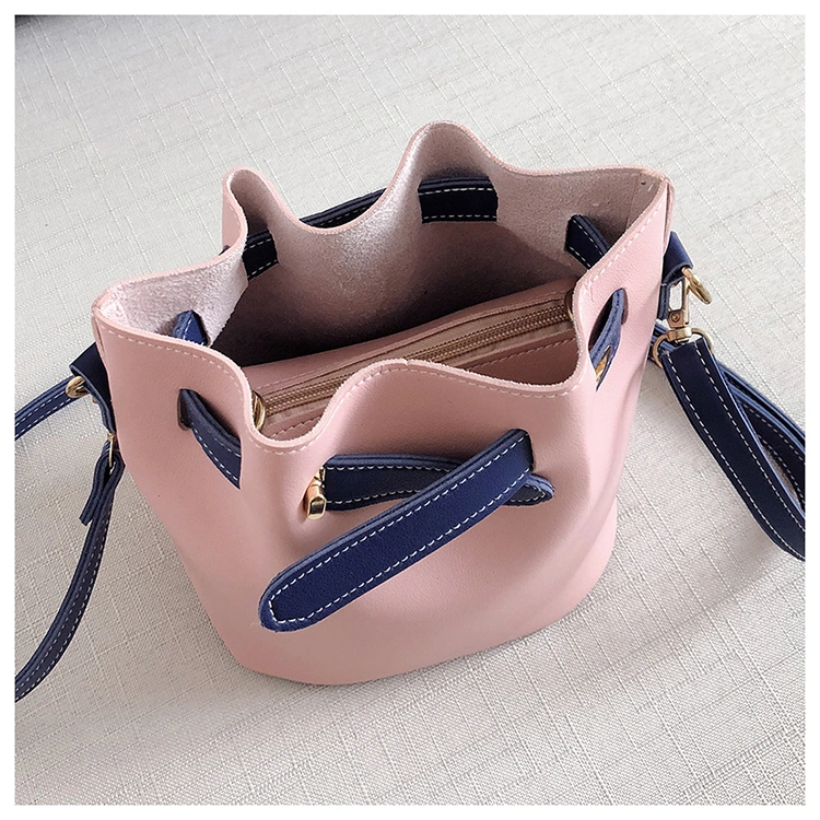 2PCS Set Woman Bag Handbags Fashion Shoulder Bags Leather Messenger Bag Vintage Wallet Card Package