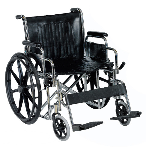 Wheelchair Lightweight Foldable with 24'' Rear Wheel