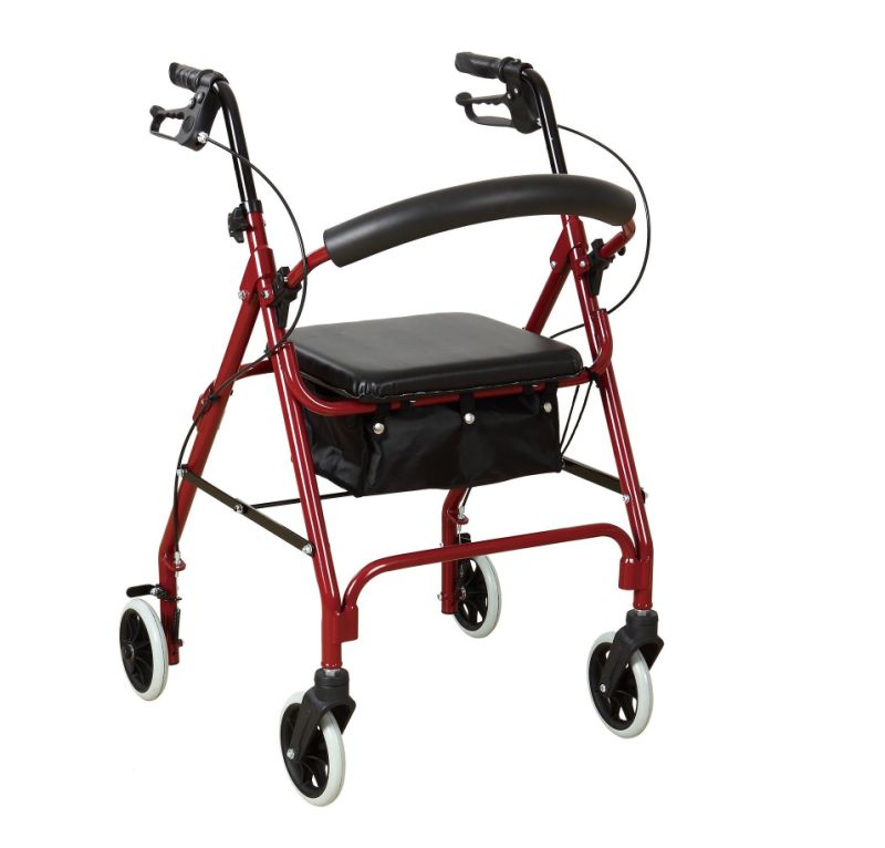 Best Seller Lightweight Mobility Four Wheel Rollator Walkers with Seat