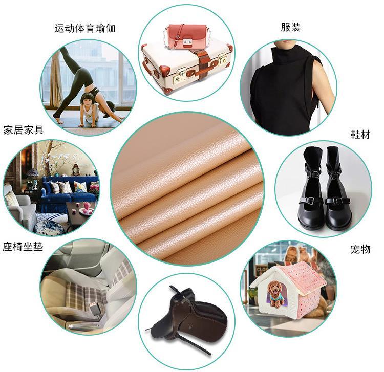 Imitation Fabric Leather Waterproof Artificial PVC Leather for Handbag