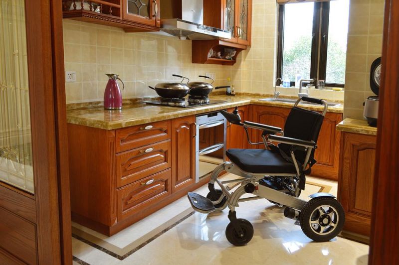 Lightweight Foldable Electric Power Wheelchair with Lithium Battery for Elderly People