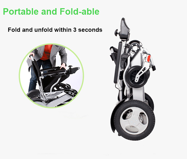 Cerebral Palsy Folding Power Wheelchair with Lithium Battery