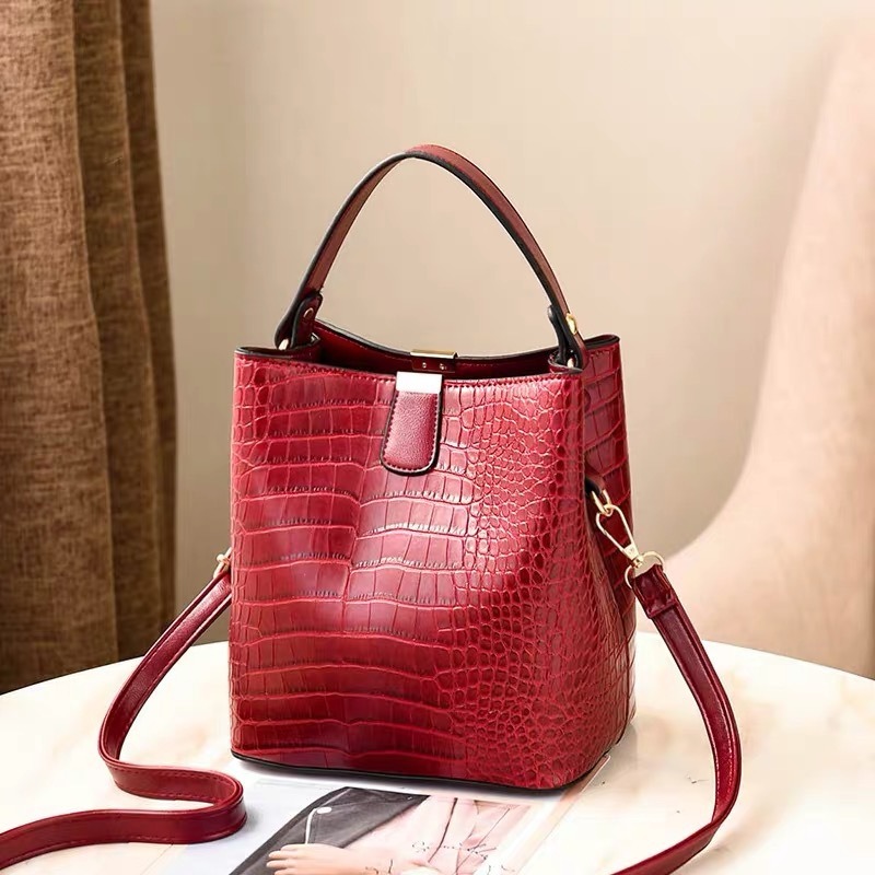 2020 Latest Hot Sale Crocodile Bucket Tote Bags Fashion Large Capacity Woman Handbags