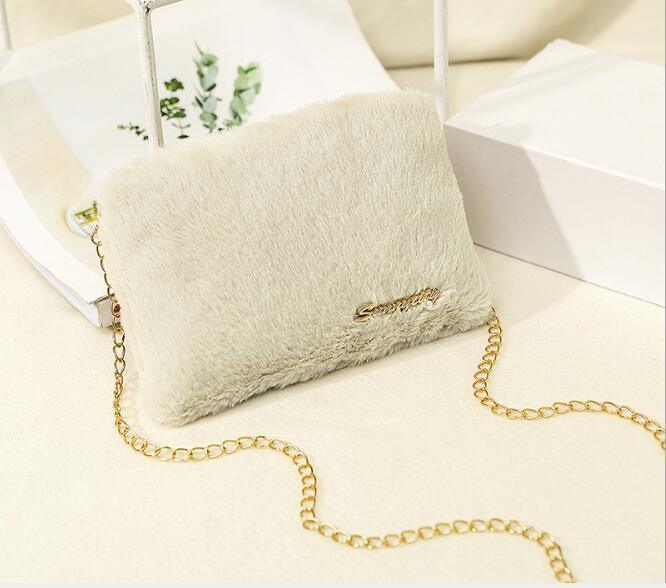 in Stock Fashion Designer Handbags, 2020 Winter Trendy Handbags, Wholesale Fur Handbag