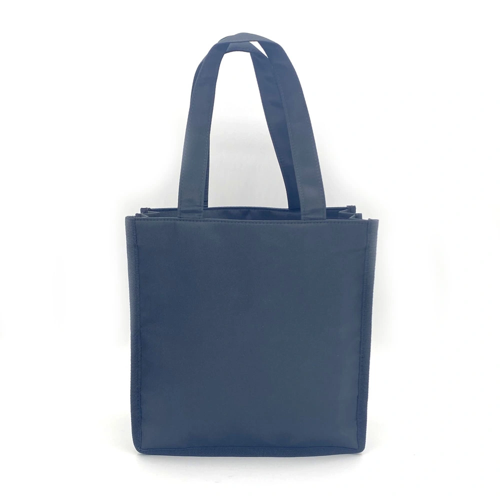 Promotional Mini Microfibre Lunch Handle Shopping Tote Bag with Double Layers