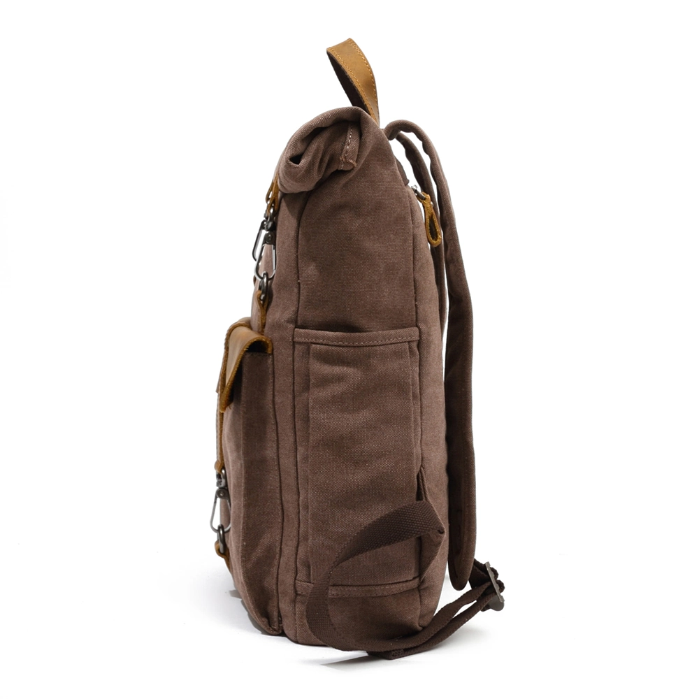 High Quality Leather Canvas Sport Hiking Handbag Backpack (RSF8828)