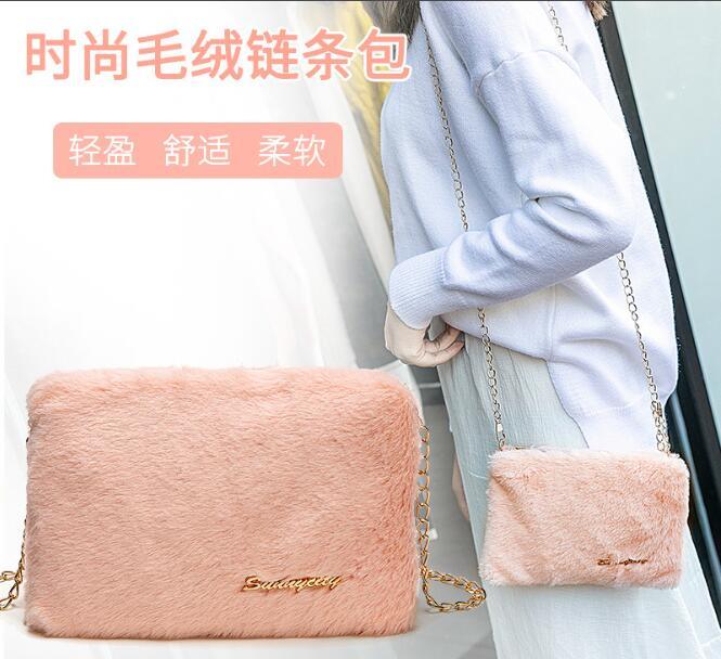 in Stock Fashion Designer Handbags, 2020 Winter Trendy Handbags, Wholesale Fur Handbag