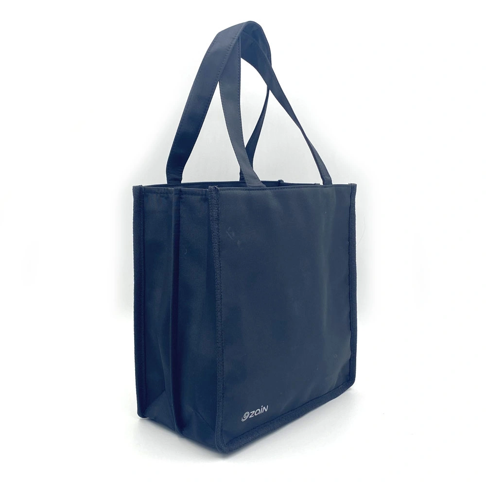 Promotional Mini Microfibre Lunch Handle Shopping Tote Bag with Double Layers