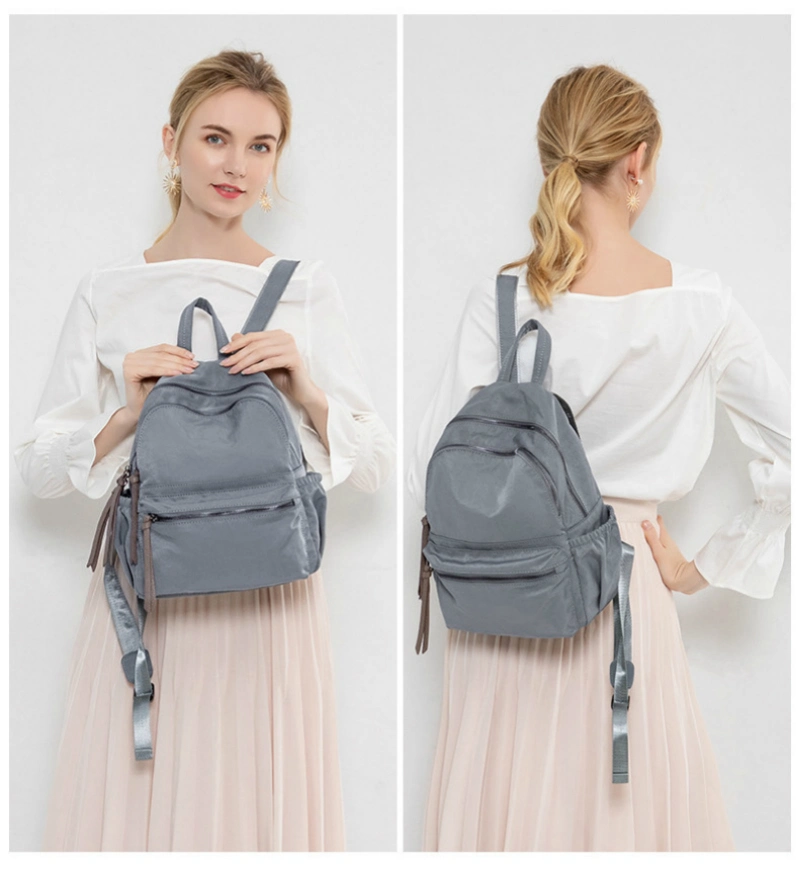 New Fashion Large Capacity Waterproof Oxford Backpack Bag, Haze Blue Women's Backpack Purse