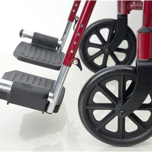 Elderly Disabled Medical Manual Fold Aluminum Transfer Wheelchair