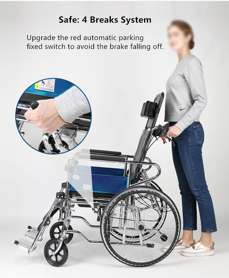 Folded Recline Back Manual Wheelchairs Price