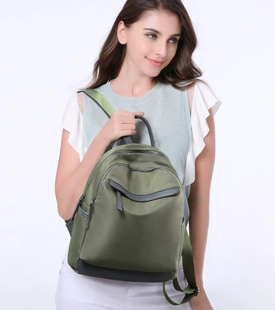 Stylish Waterproof Anti-Theft Outdoor Rucksack Plain Black Oxford Women School Bag