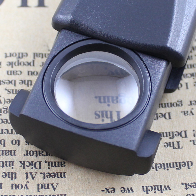 Pull LED Working Pocket Jewelry Loupe with Magnifier Lamp Magnifying Glass