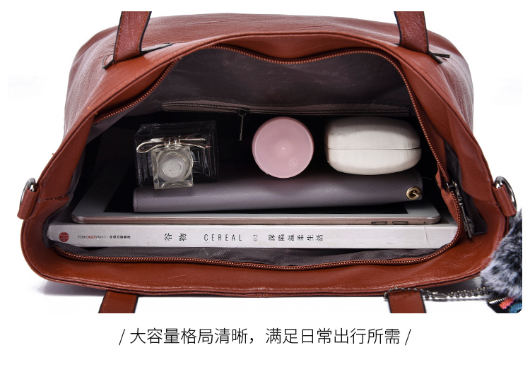 3PCS in 1 Set Fashion Bags Ladies Handbags in PU Leather