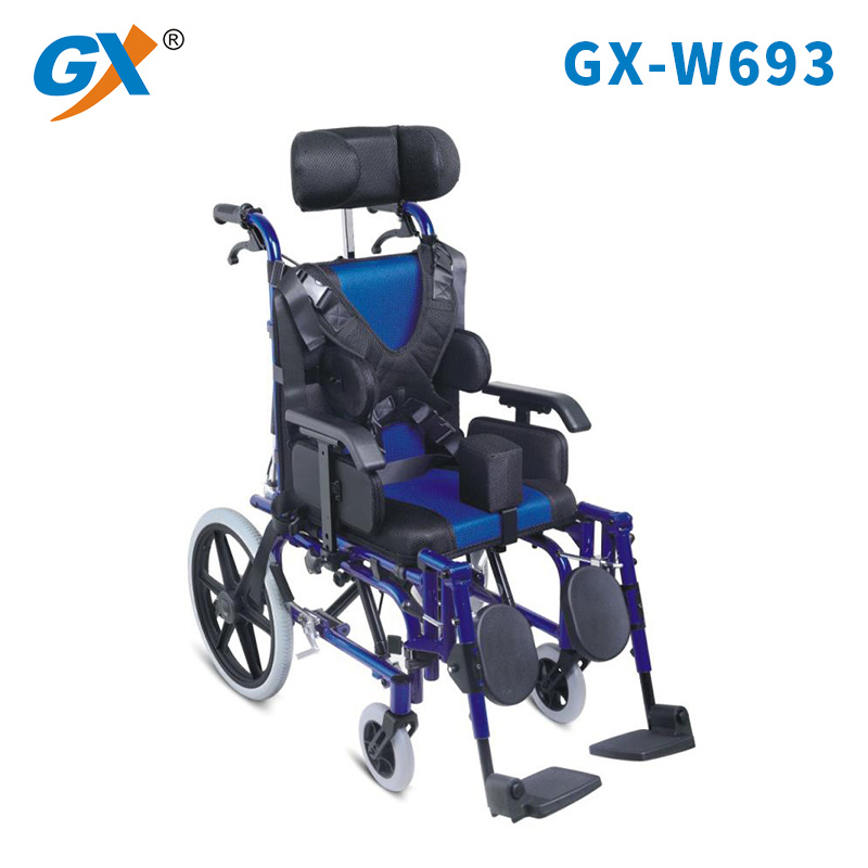 Hand Push Wheelchair Reclining Wheelchair for Disabled