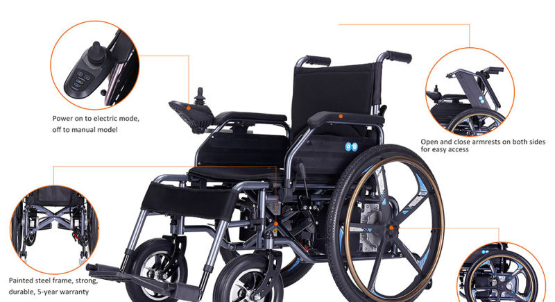 Foldable Portable Electric Wheelchair for Elderly