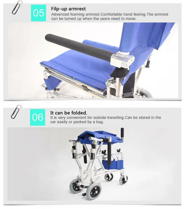 Lightweight Small Transport Airplane Wheelchair for Elderly