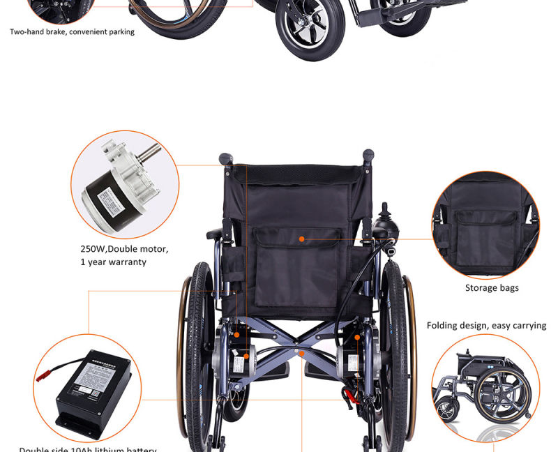 Foldable Portable Electric Wheelchair for Elderly