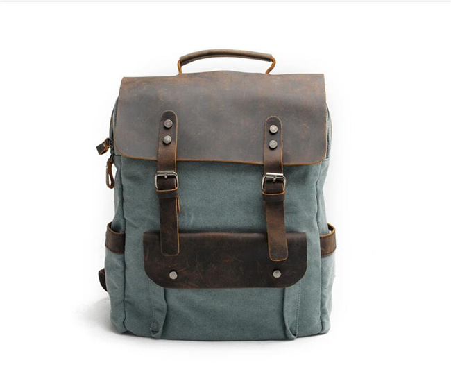 Factory Without Any MOQ Hiking Designer Leather Men Canvas Bag