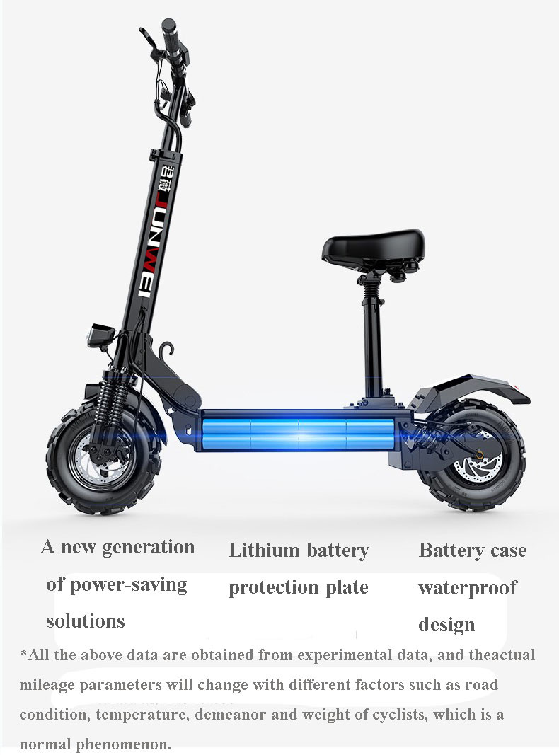 Ride on Car Scooter Electric Scooter 500W 48V13ah Wide Wheel Scooter