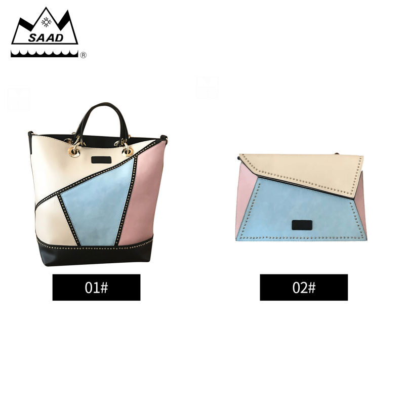 Custom Design Bags Soft Foldable PU Patch Handbags Tote Bags for Women