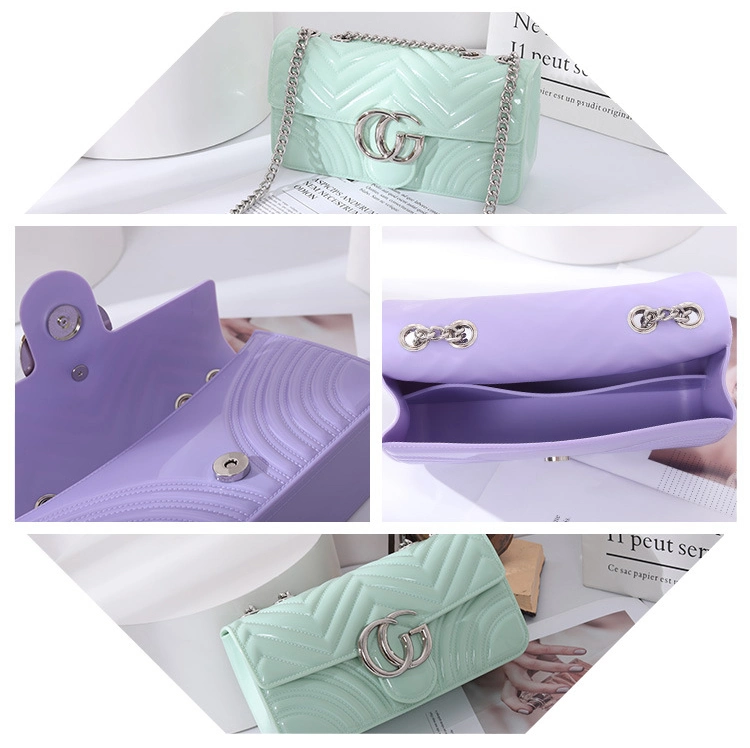 New Style Small Fashion Trend Jelly Bag and Purses PVC Material Small Handbags for Women