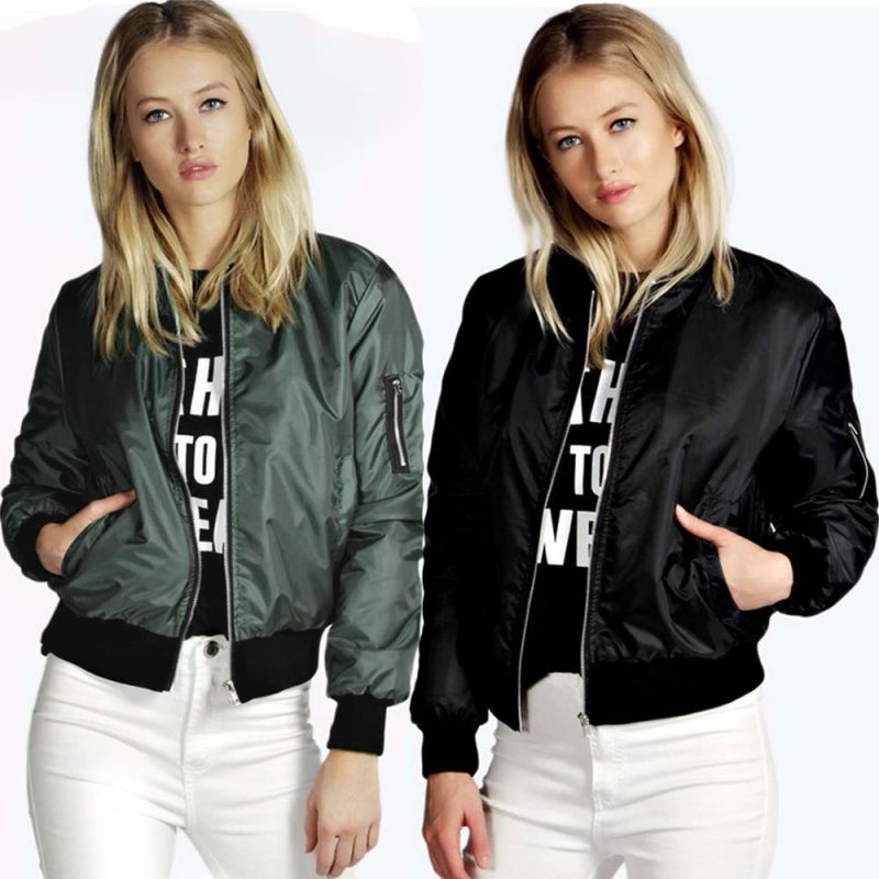 Thin Zipper Women Bomber Jacket Fashion for Women