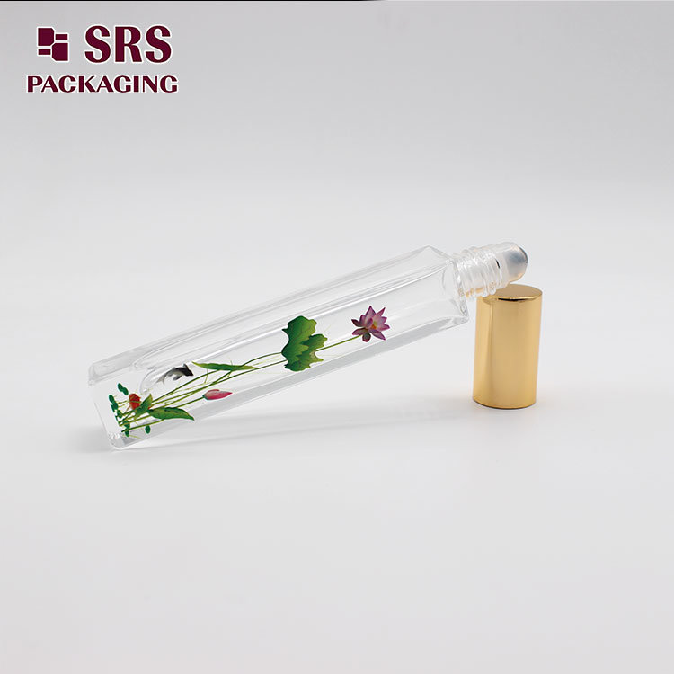 10ml Square 3D Printed Glass Roller Bottle for Essential Oil