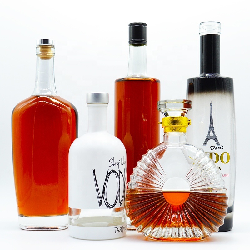 Best Selling Transparent Empty Whiskey 100ml 150ml Glass Bottle