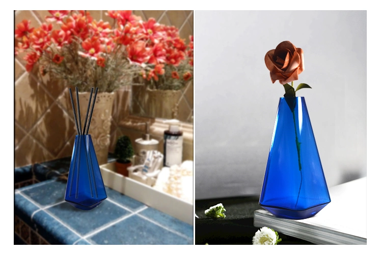 Blue Square 200ml Fragrance Diffuser Glass Bottle Aromatherapy Bottles