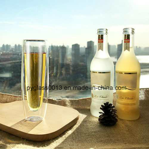 Double Wall Clear High Borosilicate Glass Beer Cup 150ml