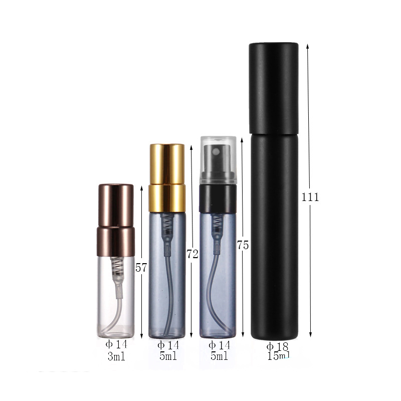10ml Matte Black Color Glass Perfume Bottle