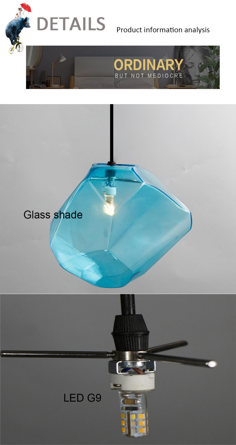 Modern Minimalist Pendant Lights Creative Colorful Glass Pendant Lamps Restaurant Indoor Home