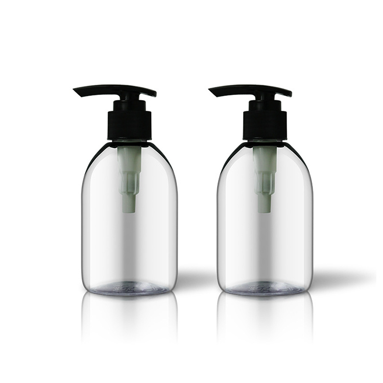 Hotel Shampoo Bottle 200ml Clear Cosmetic Shampoo Lotion Bottle with Pump