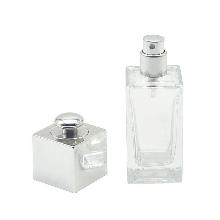 50ml White Luxury Square Perfume Bottle Wholesale with Color Printing