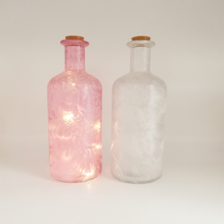 Christmas Decoration Colorful LED Lights Glass Bottle