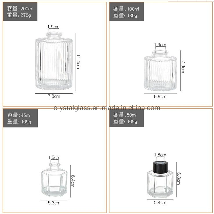 80ml Fragrance Bottle Aroma Reed Diffuser Glass Bottle with Stopper